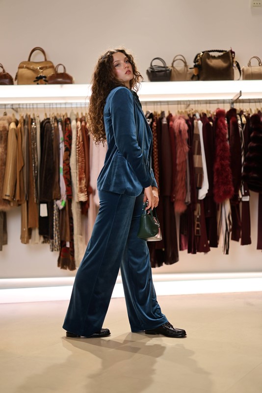 GIACCA IN VELLUTO OTTANIO