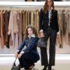 BLAZER IN DENIM CON RICAMI IN ORO E LUNGHEZZA ASIMMETRICA