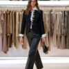 BLAZER CON RICAMO E LUNGHEZZA ASIMMETRICA