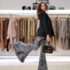 TUTA ANIMAL PRINT ADERENTE CON GAMBA BELL-BOTTOM