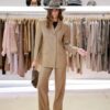 BLAZER DOPPIOPETTO BEIGE-ORO CON CRISTALLI