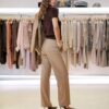BLAZER DOPPIOPETTO BEIGE-ORO CON CRISTALLI